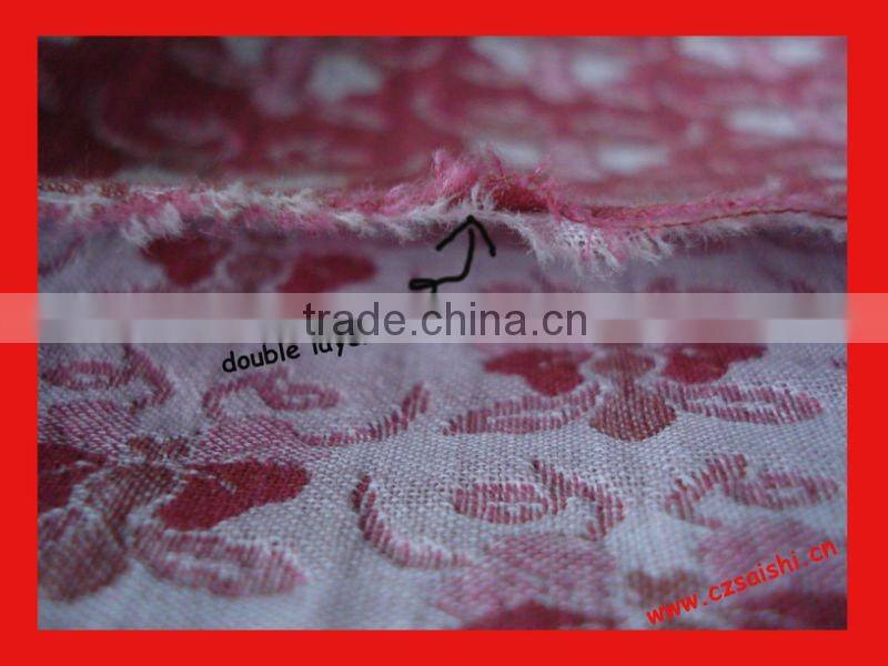 100% cotton yarn dyed jacquard fabric double layer fabric