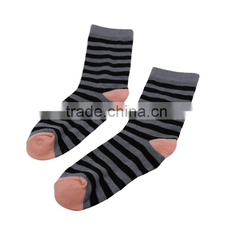 GSC-33 Hot sale high quality yellow striped design customized school bamboo socks