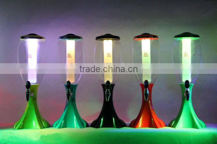 3L cold ice tube beer tower/beer drink dispenser
