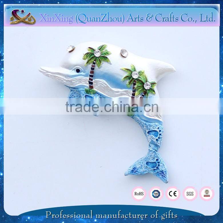 resin beach dolphin shape dominican souvenir magnet