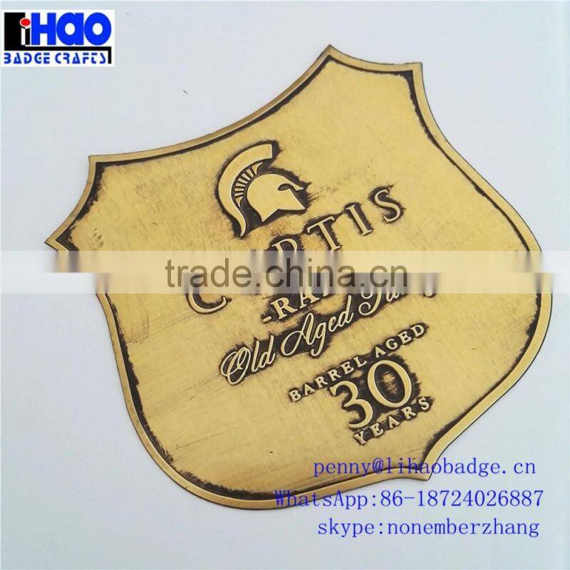 Rum bottle labels, adhesive metal bottle labels,wine labels