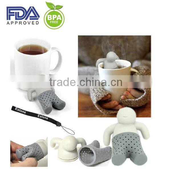 Hot Sale US Amazon BPA free Food grade silicone tea infuser silicone tea strainer
