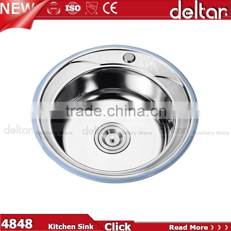 undermount round 201 stainless steel kitchen sink 16inch single bowl