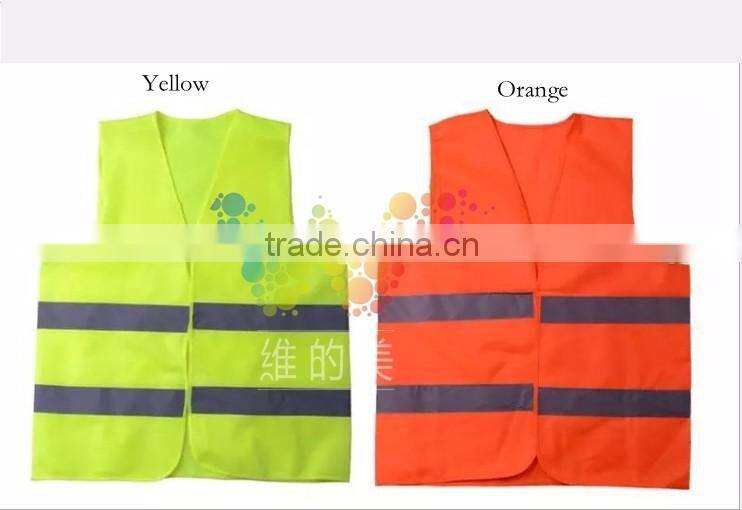 WDM High Visibility Warning Reflective Traffic Safety Vest Construction Clothing Yellow Color