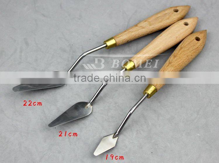 wood handle stainless steel palette painting knife