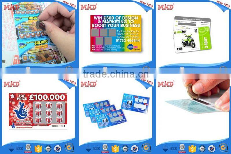 MDP130 high quality scratch off card
