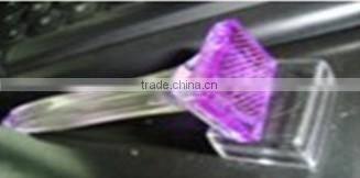 80 needles titanium derma roller with transparent handle and purple roller