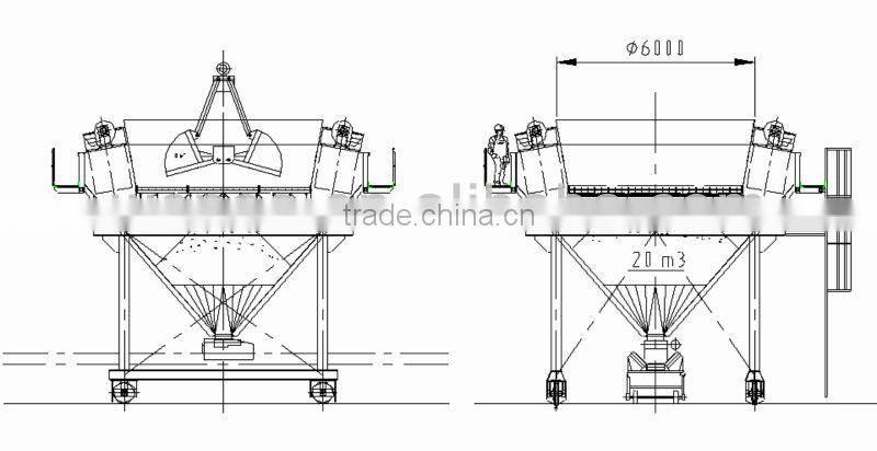 conveyor belt and hopper