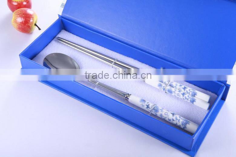 factory price mirror polish used hotel cutlery with ceramic handle