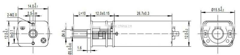 Dia14mm gear electric motor