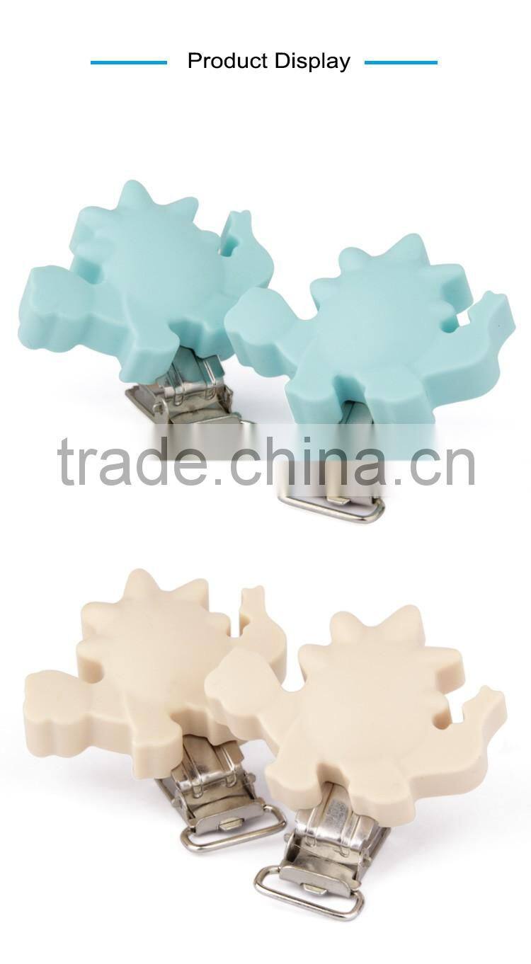 Eco-friendly food grade silicone baby pacifier clips