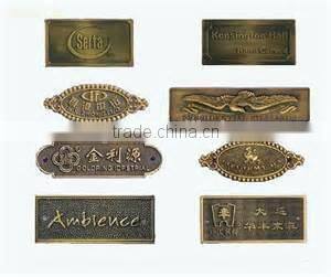 embossed metal labels for furniture