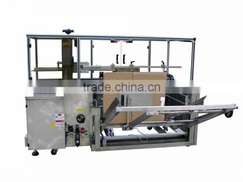 Good quality food grade stainless steel automaitc carton erector machine with ORMON eletric parts