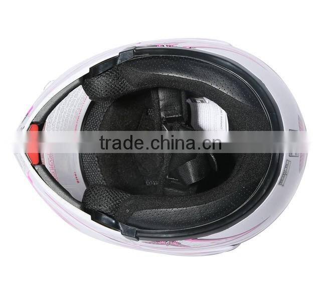 DOT Pink Butterfly Flip Up Modular Full Face Women Motorcycle Helmet Size S M L