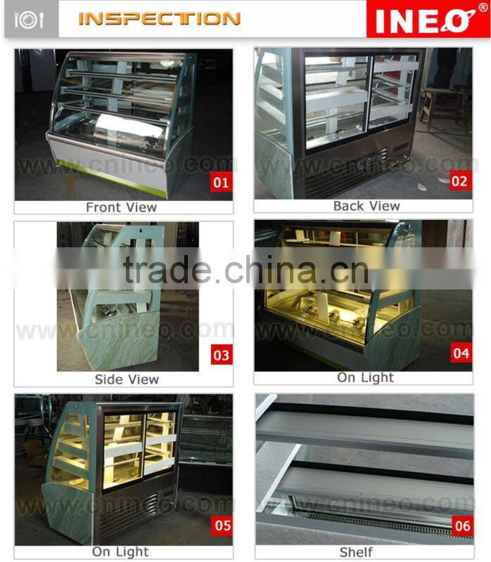 Marble Style Cake Refrigerated Showcase/Double Glass Doors Refrigerator/Refrigerated Counter (With Marble)