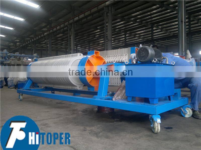 Cotton cake filter press with casters for food filtration