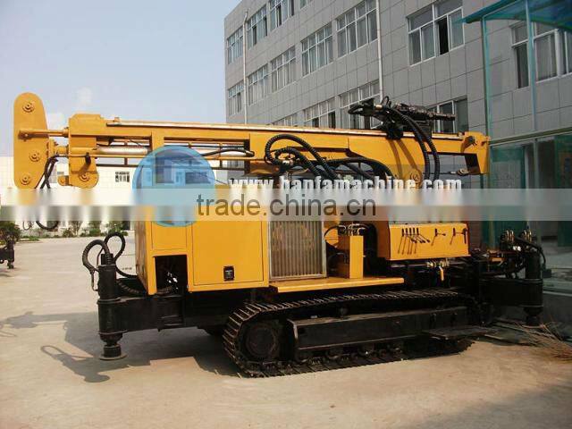 crawler type. hydraulic, drilling rig using air compressor to drill wells