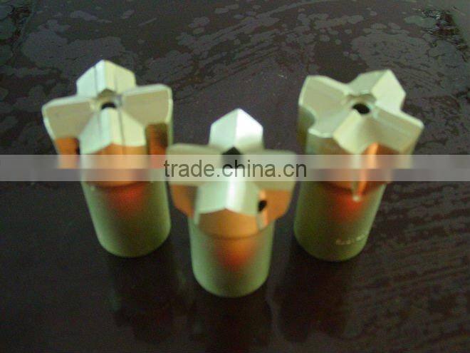 tapered cross bit/thread cross rock bit/cross bit/rock drill bit/tungsten carbide cross bit/R32 cross bit/cross bit