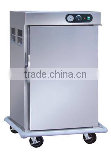 Hot sell Double doors mobile food warmer cart / electric heated food cart / food warmer cabinet