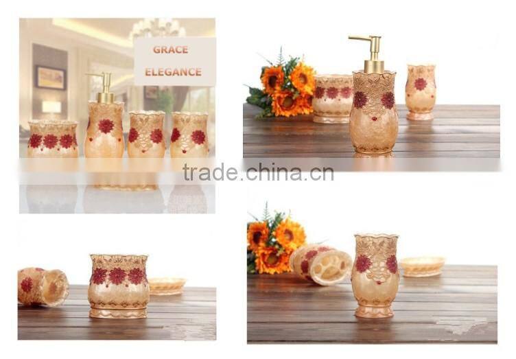 5pcs of Resin Bathroom Accessories Set