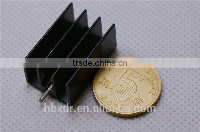 professional customized extruded small size black anodizing aluminum heatsink