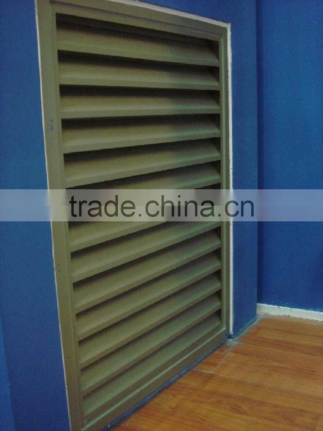 white powder coated aluminum shutter