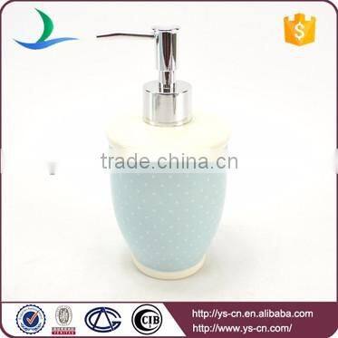 Elegant 3pcs blue ceramic hotel bathroom amenity sets