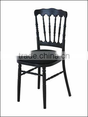 Stackable black banquet napoleon chair