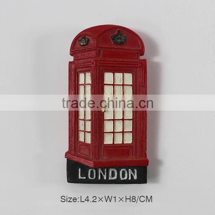 Polyresin american round fridge magnet