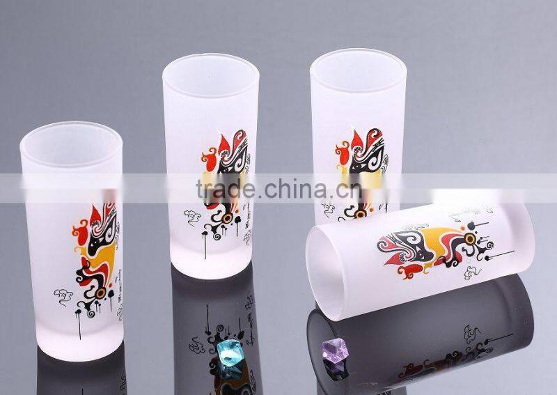 7pcs drinking glass set with chinese style design,glass jug with 6 glass,glass water jug set