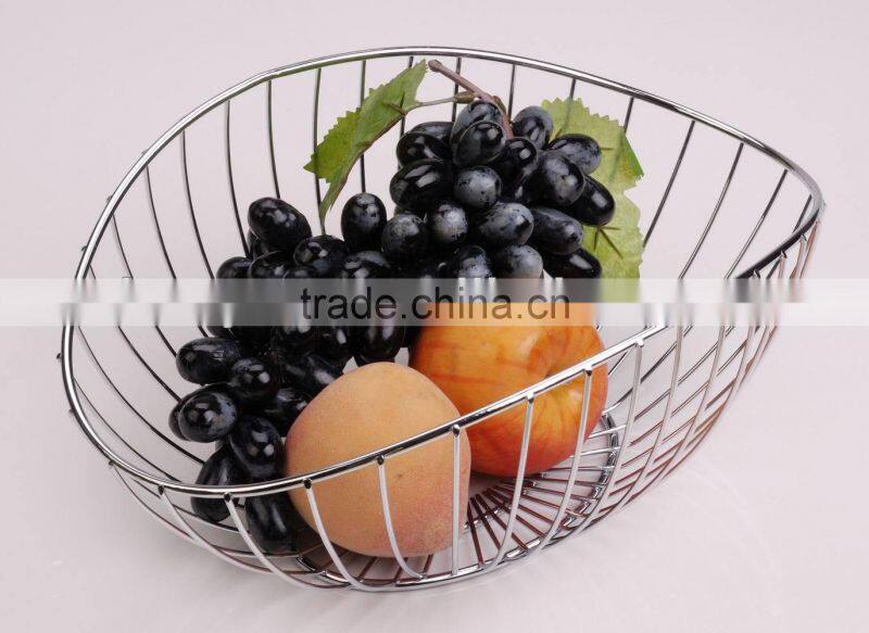 Good quality home stainless steel fruit basket, metal wire fruit basket