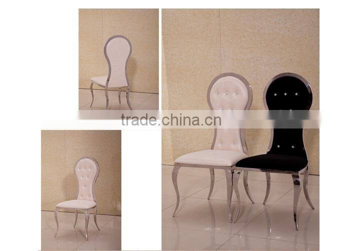 Chinese supplier stainless steel jewelry pipe dining chair with restaurant