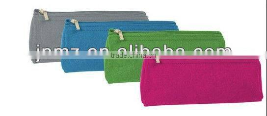 Wool felt pencil pouch, zipper wool felt pencile box, woll felt pencil bag shijiazhuang manufacturer