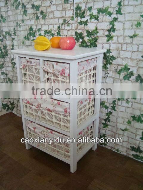 European minimalist garden rattan storage cabinets lockers small white wooden storage cabinet wicker drawers