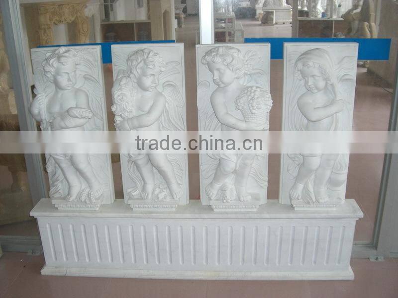 White Marble Stone Relief Sculpture