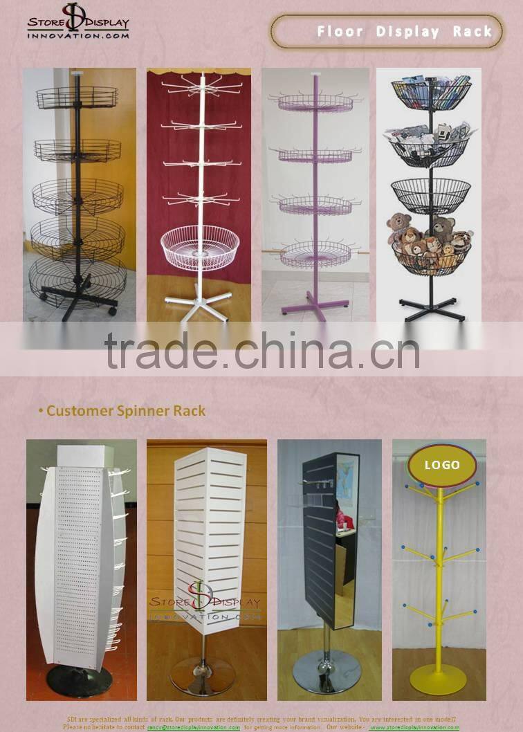 Wire Mash 3 Way Metal Display Rack