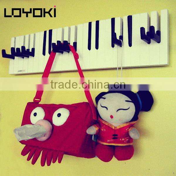 ECO CIRCLE wall hooks cute design piano shape wall shelf home wall decor