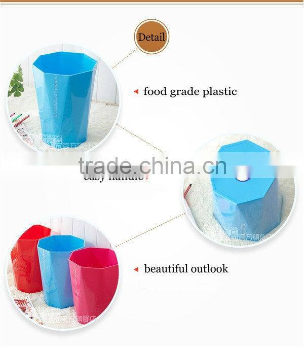 Bright colored polygon dustbin