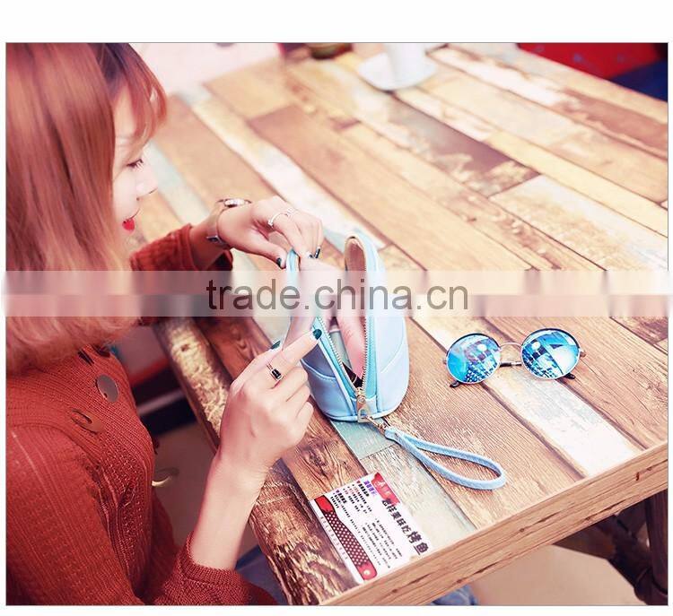 PU leather portable bag cosmetic bag large capacity wash trumpet storage bag