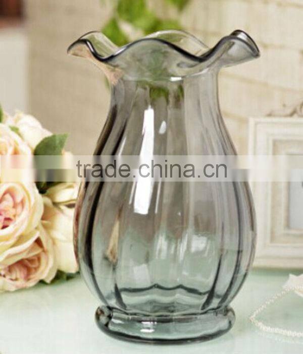 wholesale colored and clear glass flower vases