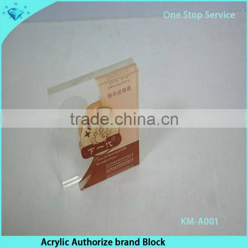 High grade clear solid acrylic name card block