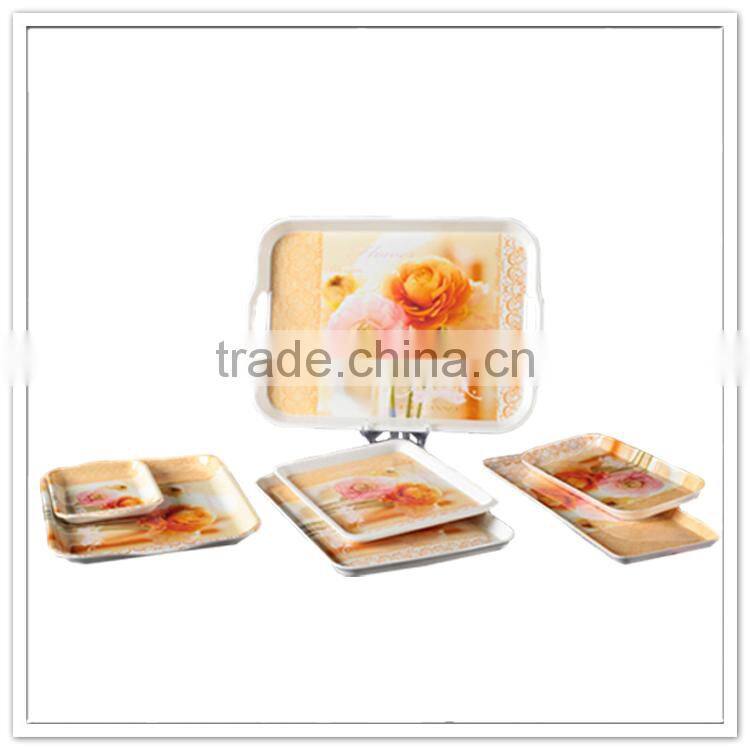 Romantic style rose melmaine wedding dinner set