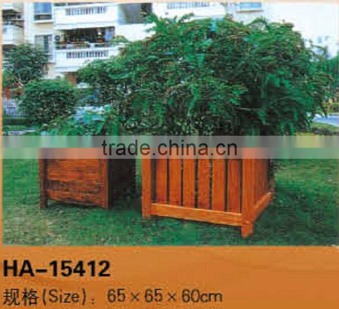 Famous Brand Excellent Quality Solid Wood Flowerpot (HA-15505)