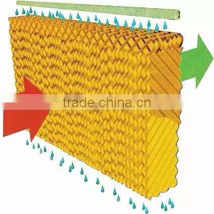 High quality greenhouse poultry 7090 honey comb evaporative cooling pad