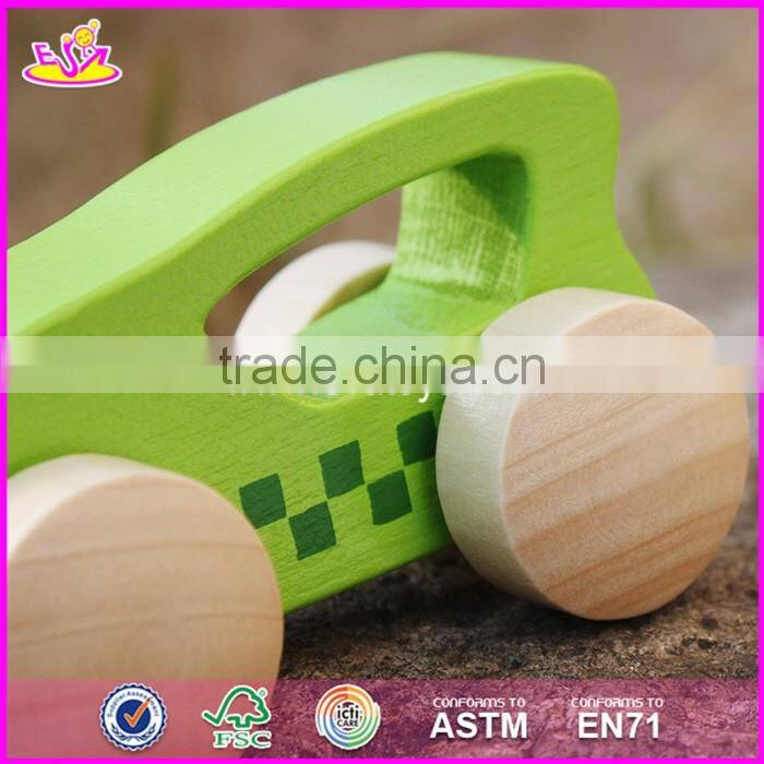 2017 New fashion funny 8 pieces toddlers small wooden cars W04A341