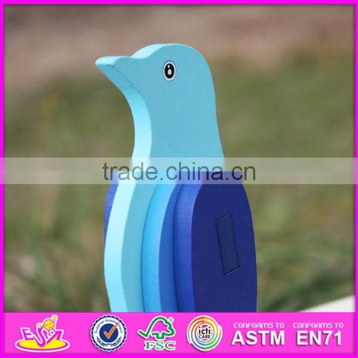 2017 New product diy 3d penguin wooden animal jigsaw puzzles W14G041