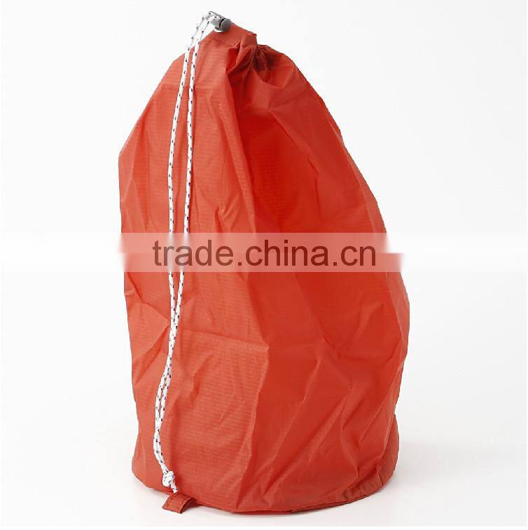 2015 New design foldable rockered drawstring bags /210D ripstop polyester cinch bags