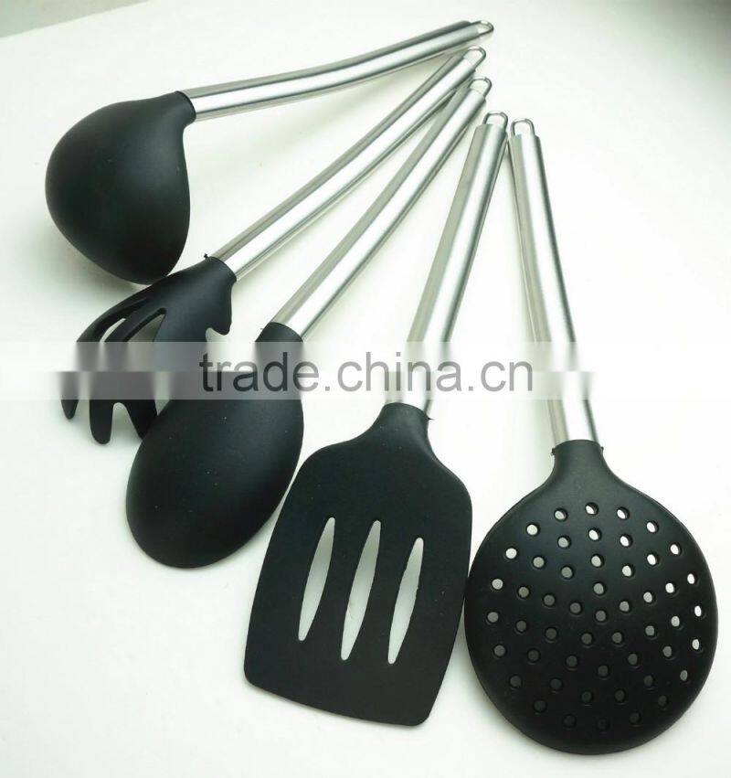 33052 10-pcs silicone kitchen utensil with stainless steel handle
