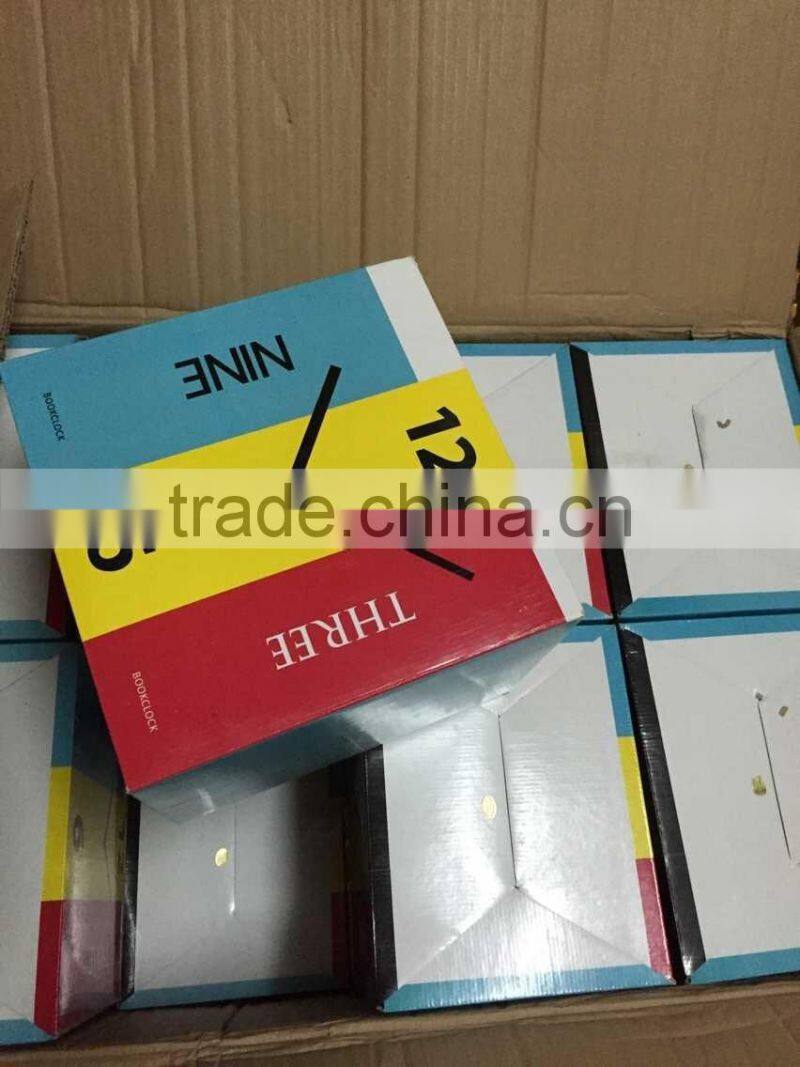 UCHOME Fashion decorative book shape digital table clock, Novetly design living room reading book clock