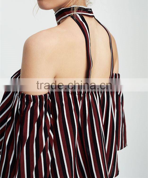 Sexy fashion design women elastics choker neck top